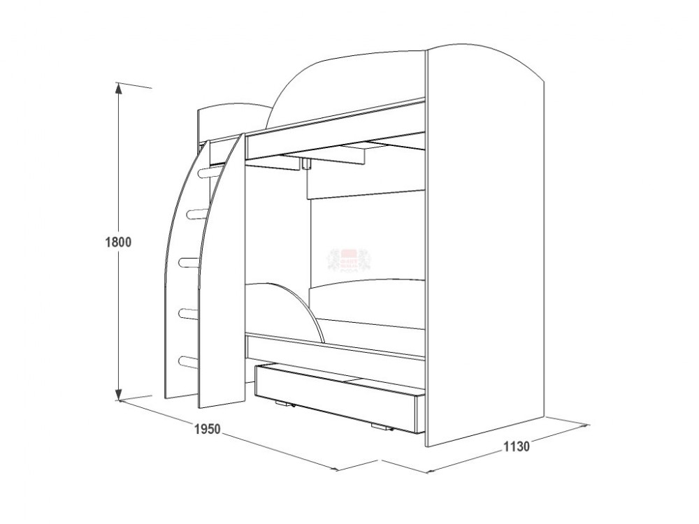 Высота 2х ярусной кровати