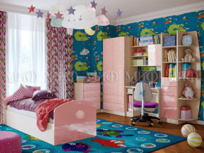 Детская комната Юниор-2 Розовый металлик в Екатеринбурге - magazinmebel.ru | фото