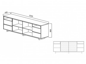 Комодино Moderno-2200 Ф1 в Екатеринбурге - magazinmebel.ru | фото - изображение 3