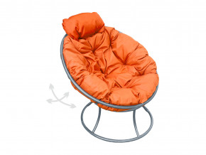 Кресло Папасан мини пружинка без ротанга оранжевая подушка в Екатеринбурге - magazinmebel.ru | фото