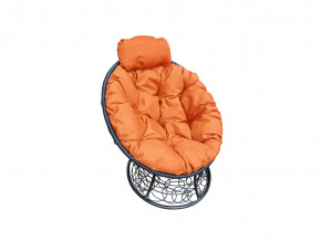 Кресло Папасан мини с ротангом оранжевая подушка в Екатеринбурге - magazinmebel.ru | фото - изображение 1