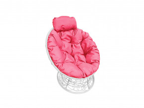 Кресло Папасан мини с ротангом розовая подушка в Екатеринбурге - magazinmebel.ru | фото