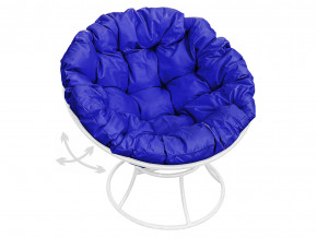 Кресло Папасан пружинка без ротанга синяя подушка в Екатеринбурге - magazinmebel.ru | фото