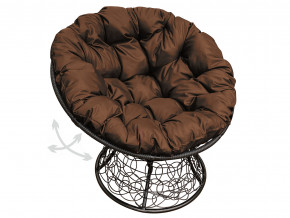 Кресло Папасан пружинка с ротангом коричневая подушка в Екатеринбурге - magazinmebel.ru | фото - изображение 1