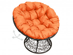 Кресло Папасан пружинка с ротангом оранжевая подушка в Екатеринбурге - magazinmebel.ru | фото