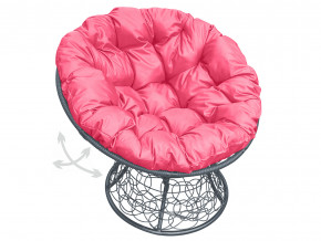 Кресло Папасан пружинка с ротангом розовая подушка в Екатеринбурге - magazinmebel.ru | фото