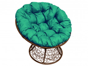 Кресло Папасан с ротангом зелёная подушка в Екатеринбурге - magazinmebel.ru | фото