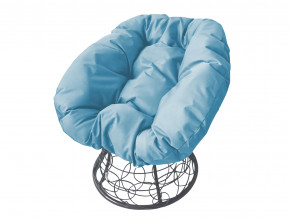 Кресло Пончик с ротангом голубая подушка в Екатеринбурге - magazinmebel.ru | фото - изображение 1