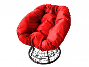 Кресло Пончик с ротангом красная подушка в Екатеринбурге - magazinmebel.ru | фото