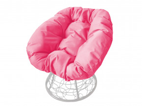 Кресло Пончик с ротангом розовая подушка в Екатеринбурге - magazinmebel.ru | фото