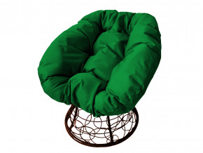 Кресло Пончик с ротангом зелёная подушка в Екатеринбурге - magazinmebel.ru | фото - изображение 1