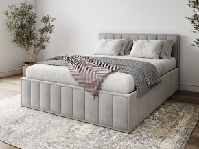 Кровать 1400 Лана серый велюр в Екатеринбурге - magazinmebel.ru | фото - изображение 1