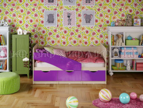 Кровать Бабочки 1600 Фиолетовый металлик в Екатеринбурге - magazinmebel.ru | фото - изображение 1