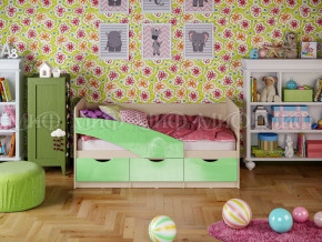 Кровать Бабочки 1600 Салатовый металлик в Екатеринбурге - magazinmebel.ru | фото - изображение 1