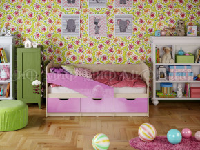 Кровать Бабочки 1600 Сиреневый металлик в Екатеринбурге - magazinmebel.ru | фото - изображение 1