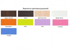 Кровать чердак Малыш 80х180 Дуб молочный, Голубой в Екатеринбурге - magazinmebel.ru | фото - изображение 2