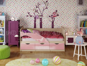 Кровать Дельфин-1 1600 Розовый металлик в Екатеринбурге - magazinmebel.ru | фото - изображение 1