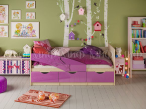 Кровать Дельфин 1600 Фиолетовый металлик в Екатеринбурге - magazinmebel.ru | фото