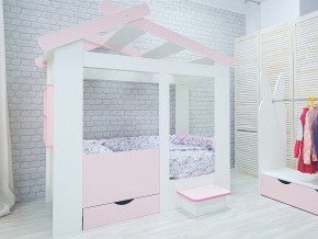 Кровать детская Теремок без ящика розовая в Екатеринбурге - magazinmebel.ru | фото - изображение 2