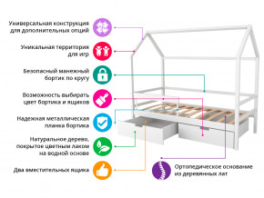 Кровать-домик Svogen с ящиками и бортиком дерево в Екатеринбурге - magazinmebel.ru | фото - изображение 2