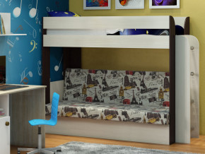 Кровать двухъярусная Карамель 75 венге ткань биг бен в Екатеринбурге - magazinmebel.ru | фото
