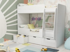 Кровать двухъярусная Малыш двойняшка белый в Екатеринбурге - magazinmebel.ru | фото - изображение 1