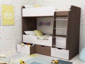 Кровать двухъярусная Малыш двойняшка бодега-белый в Екатеринбурге - magazinmebel.ru | фото