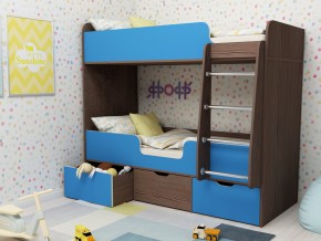 Кровать двухъярусная Малыш двойняшка бодега-голубой в Екатеринбурге - magazinmebel.ru | фото - изображение 1