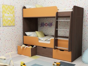Кровать двухъярусная Малыш двойняшка бодега-оранжевый в Екатеринбурге - magazinmebel.ru | фото