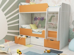Кровать двухъярусная Малыш двойняшка винтерберг-оранжевый в Екатеринбурге - magazinmebel.ru | фото - изображение 1