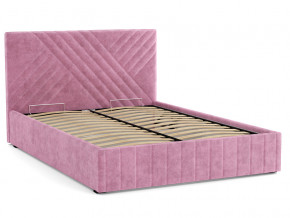 Кровать Гамма 1400 с основанием велюр тенерифе розовый в Екатеринбурге - magazinmebel.ru | фото - изображение 2