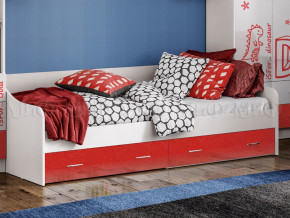 Кровать с ящиками Вега Алфавит Красный в Екатеринбурге - magazinmebel.ru | фото - изображение 1