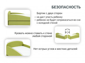 Кровать с ящиком Letmo авокадо (рогожка) в Екатеринбурге - magazinmebel.ru | фото - изображение 12