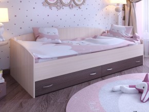 Кровать с выкатными ящиками Дуб молочный-Бодего в Екатеринбурге - magazinmebel.ru | фото - изображение 1