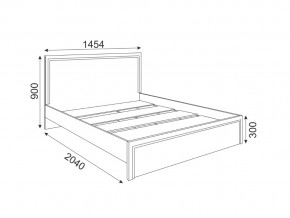 Кровать стандарт с настилом 1400 Беатрис модуль 16 Орех гепланкт в Екатеринбурге - magazinmebel.ru | фото - изображение 2