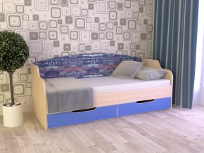 Кровать Юниор Тип 2 дуб молочный/мегаполис 800х1600 в Екатеринбурге - magazinmebel.ru | фото - изображение 1
