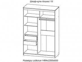 Шкаф-купе Альянс 15 комплект зеркал №2 в Екатеринбурге - magazinmebel.ru | фото - изображение 2