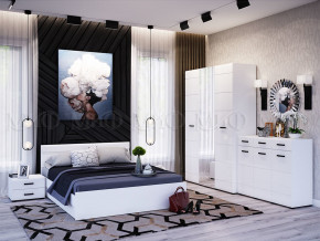Спальня Нэнси New МДФ Белый глянец холодный, Белый в Екатеринбурге - magazinmebel.ru | фото