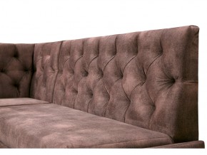 Угловой диван Призма каретная стяжка коричневый с коробами в Екатеринбурге - magazinmebel.ru | фото - изображение 2