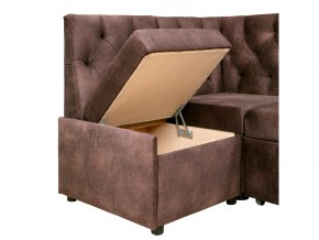Угловой диван Призма со стяжкми коричневый со спальным местом в Екатеринбурге - magazinmebel.ru | фото - изображение 3
