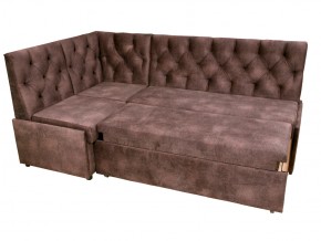 Угловой диван Призма со стяжкми коричневый со спальным местом в Екатеринбурге - magazinmebel.ru | фото - изображение 4